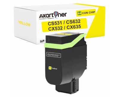 Compatible Lexmark CS531 / CS632 / CX532 / CX635 Amarillo Cartucho de Toner 75M20Y0