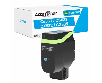 Compatible Lexmark CS531 / CS632 / CX532 / CX635 Cyan Cartucho de Toner 75M20C0