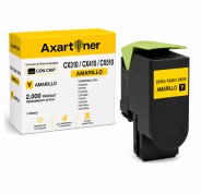 Compatible Lexmark CX310 / CX410 / CX510 Amarillo Cartucho de Toner 80C2SY0 / 80C2SYE / 802SY