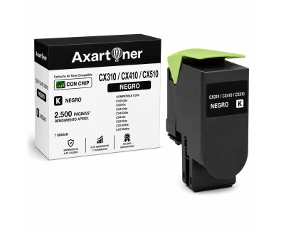 Compatible Lexmark CX310 / CX410 / CX510 Negro Cartucho de Toner 80C2SK0 / 80C2SKE / 802SK