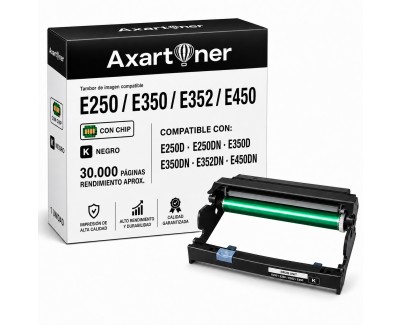 Compatible Lexmark E250 / E350 / E352 / E450 Negro Tambor de Imagen E250X22G (Drum)