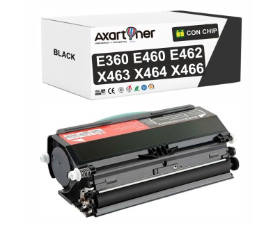 Compatible Lexmark E360 / E460 / E462 / X463 / X464 / X466 Negro Cartucho de Toner E360H11E / E360H21E / E460X31E