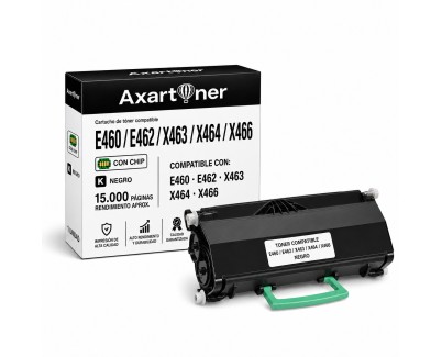 Compatible Lexmark E460 / E462 / X463 / X464 / X466 Negro Cartucho de Toner E460X11E / E460X31E / X463H11G / X463H21G