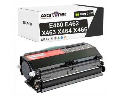 Compatible Lexmark E460 / E462 / X463 / X464 / X466 Negro Cartucho de Toner E460X11E / E460X31E / X463H11G / X463H21G