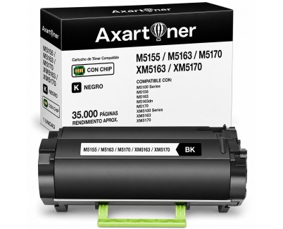 Compatible Lexmark M5155 / M5163 / M5170 / XM5163 / XM5170 Negro Cartucho de Toner 24B6015