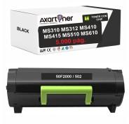 Compatible Lexmark MS310 / MS312 / MS410 / MS415 / MS510 / MS610 Negro Cartucho de Toner 50F2000 / 502 / 50F2H00 / 502H / 51F2H00 / 512H