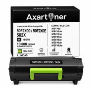 Compatible Lexmark MS410 / MS415 / MS510 / MS610 Negro Cartucho de Toner 50F2X00 / 50F2X0E / 502X