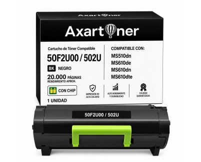 Compatible Lexmark MS510 / MS610 Negro Cartucho de Toner 50F2U00 / 502U (20.000 p&aacute;g)