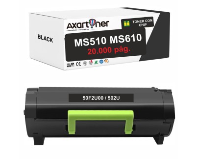 Compatible Lexmark MS510 / MS610 Negro Cartucho de Toner 50F2U00 / 502U (20.000 p&aacute;g)