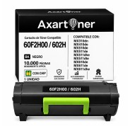 Compatible Lexmark MX310, MX410, MX510, MX511, MX611 Negro Cartucho de Toner 60F2H00 / 602H (10.000 pág.)