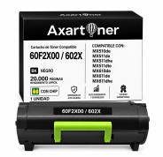 Compatible Lexmark MX510 / MX511 / MX610 / MX611 Negro Cartucho de Toner 60F2X00 / 602X (20.000 pág.)