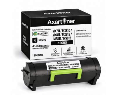 Compatible Lexmark MX711 MX810 MX811 MX812 MS811 MS812 Negro Cartucho de Toner 62D2X00 / 622X / 52D2X00 / 522X
