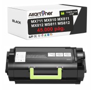 Compatible Lexmark MX711 MX810 MX811 MX812 MS811 MS812 Negro Cartucho de Toner 62D2X00 / 622X / 52D2X00 / 522X
