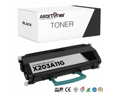 Compatible Lexmark X203 / X204 Negro Cartucho de Toner X203A11G