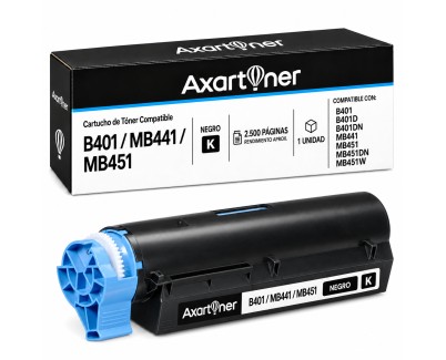 Compatible OKI B401 / MB441 / MB451 Negro Cartucho de Toner 44992402 / 44992401