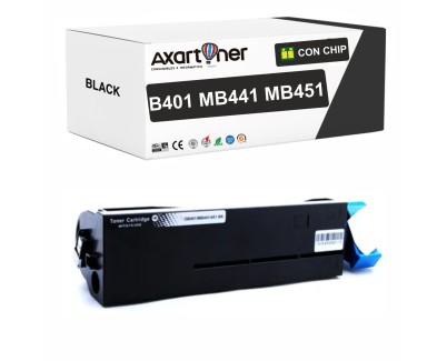 Compatible OKI B401 / MB441 / MB451 Negro Cartucho de Toner 44992402 / 44992401