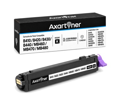Compatible OKI B410, B420, B430, B440, MB460, MB470, MB480 Negro Cartucho de Toner 43979102