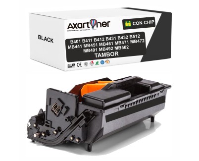 Compatible OKI B401 B411 B412 B431 B432 B512 MB441 MB451 MB461 MB471 MB472 MB491 MB492 MB562 Negro Tambor de Imagen 44574302 / 44574307 / 01283601 (Drum)
