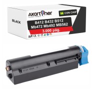 Compatible OKI B412, B432, B512, MB472, MB492, MB562 Negro Cartucho de Toner 45807102 (3.000 pág.)