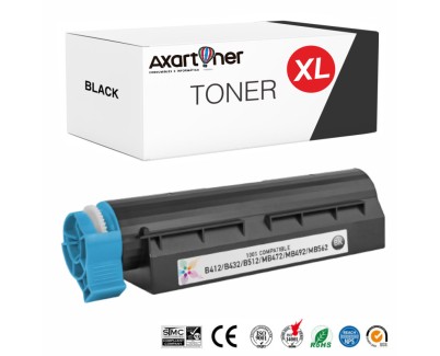 Compatible OKI B412, B432, B512, MB472, MB492, MB562 Negro Cartucho de Toner 45807106 (7.000 pág)