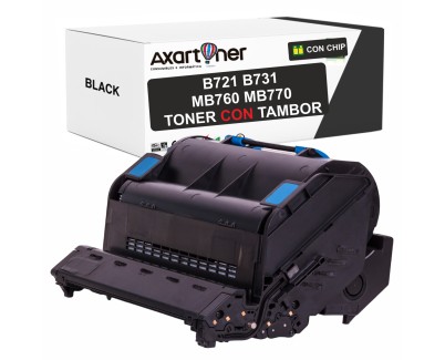 Compatible OKI B721 / B731 / MB760 / MB770 Negro Cartucho de Toner CON Tambor 45488802