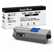 Compatible OKI C301 / C321 Negro Cartucho de Toner 44973536