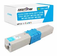 Compatible OKI C310dn C330dn C510dn C511dn C530dn C531dn MC351 MC352dn MC361 MC361dn MC362dn MC561 MC561dn MC562dn MC562dnw Cyan Cartucho de Toner 44469706