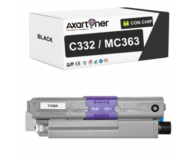 Compatible OKI C332dn / C332dnw / MC363dn / MC363dnw / MC363n / MD363dn Negro Cartucho de Toner 46508712 / 46508716