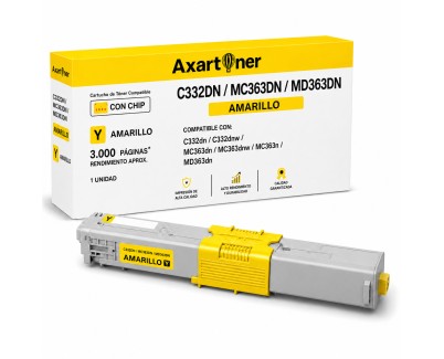 Compatible OKI C332DN / MC363DN / MD363DN Amarillo Cartucho de Toner 46508709 / 46508713