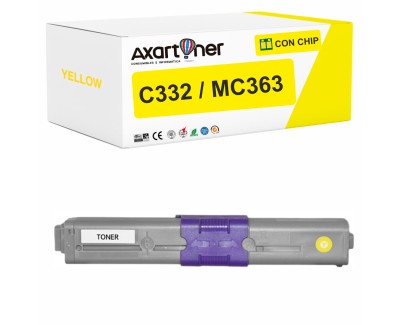 Compatible OKI C332dn / C332dnw / MC363dn / MC363dnw / MC363n / MD363dn Amarillo Cartucho de Toner 46508709 / 46508713