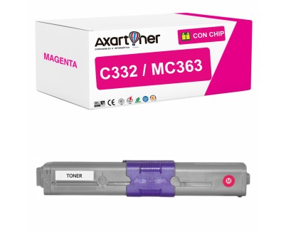Compatible OKI C332dn / C332dnw / MC363dn / MC363dnw / MC363n / MD363dn Magenta Cartucho de Toner 46508710 / 46508714