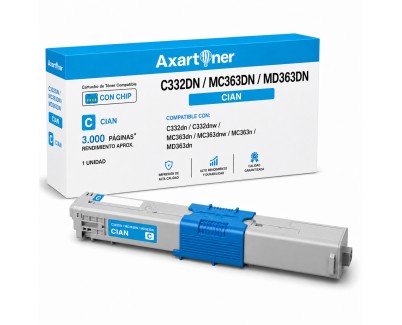 Compatible OKI C332DN / MC363DN / MD363DN Cyan Cartucho de Toner 46508711 / 46508715