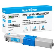 Compatible OKI C510, C530, MC561, MC562 Cyan Cartucho de Toner 44469724