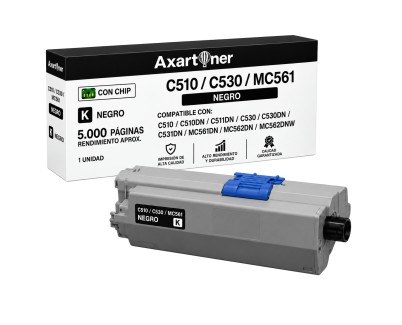 Compatible OKI C510, C530, MC561 Negro Cartucho de Toner 44469804