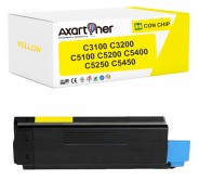 Compatible OKI C5100 / C5200 / C5400 / C5250 / C5450 / C3100 / C3200 Amarillo Cartucho de Toner