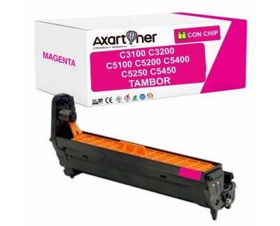 Compatible OKI C5100 / C5200 / C5400 / C5250 / C5450 / C3100 / C3200 Magenta Tambor de Imagen (Drum)