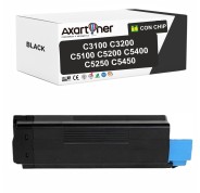 Compatible OKI C5100 / C5200 / C5400 / C5250 / C5450 / C3100 / C3200 Negro Cartucho de Toner