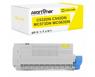 Compatible OKI C532dn C542dn MC563dn MC573dn Amarillo Cartucho de Toner  46490605 / 46490401
