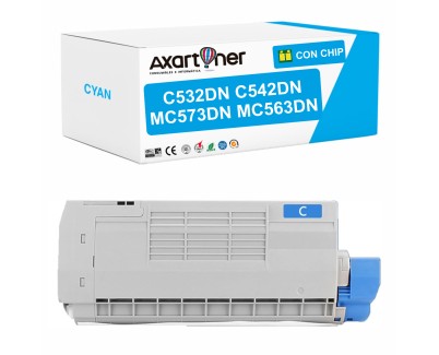 Compatible OKI C532dn C542dn MC563dn MC573dn Cyan Cartucho de Toner 46490607 / 46490403
