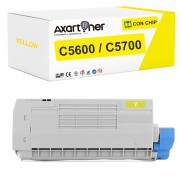 Compatible OKI C5600 / C5700 Amarillo Cartucho de Toner 43381905