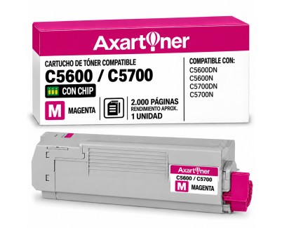 Compatible OKI C5600 / C5700 Magenta Cartucho de Toner 43381906