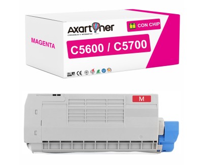Compatible OKI C5600 / C5700 Magenta Cartucho de Toner 43381906