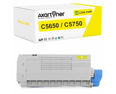 Compatible OKI C5650 C5650DN C5650N C5750 C5750DN C5750N Amarillo Cartucho de Toner 43872305