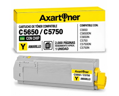 Compatible OKI C5650 C5650DN C5650N C5750 C5750DN C5750N Amarillo Cartucho de Toner 43872305