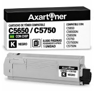 Compatible OKI C5650 C5650DN C5650N C5750 C5750DN C5750N Negro Cartucho de Toner 43865708