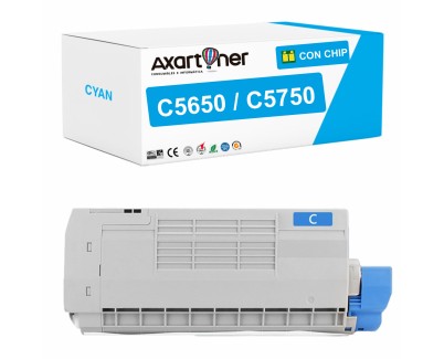 Compatible OKI C5650 C5650DN C5650N C5750 C5750DN C5750N Cyan Cartucho de Toner 43872307
