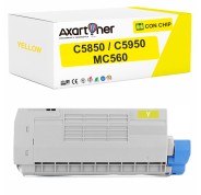Compatible OKI C5850 / C5950 / MC560 Amarillo Cartucho de Toner 43865721