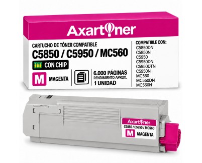 Compatible OKI C5850 / C5950 / MC560 Magenta Cartucho de Toner 43865722