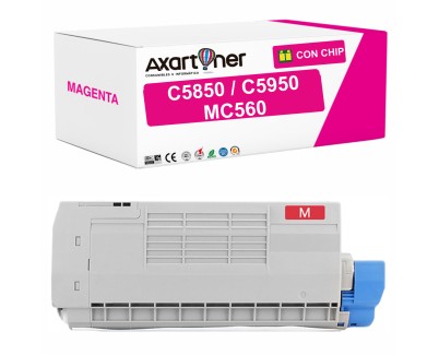 Compatible OKI C5850 / C5950 / MC560 Magenta Cartucho de Toner 43865722