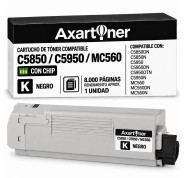 Compatible OKI C5850 / C5950 / MC560 Negro Cartucho de Toner 43865724